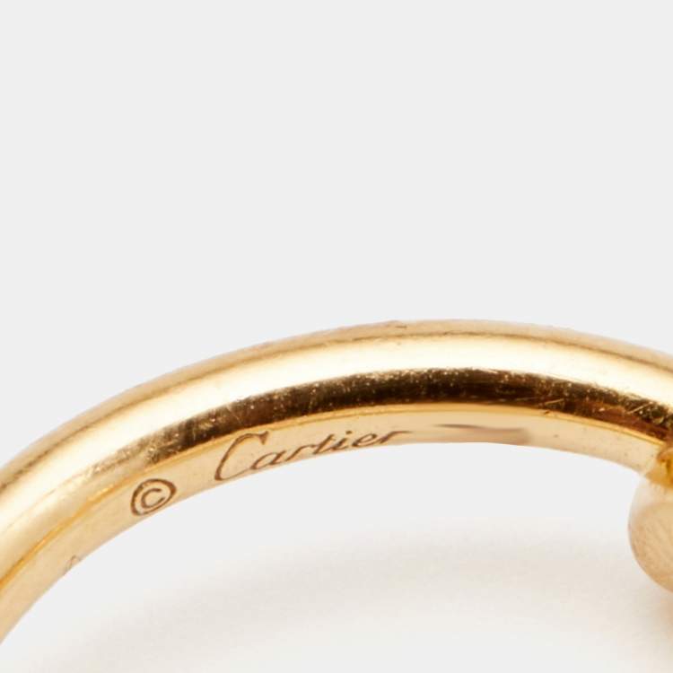 Pre Owned Cartier Entrelacés 18k Yellow Gold Ring Size 48