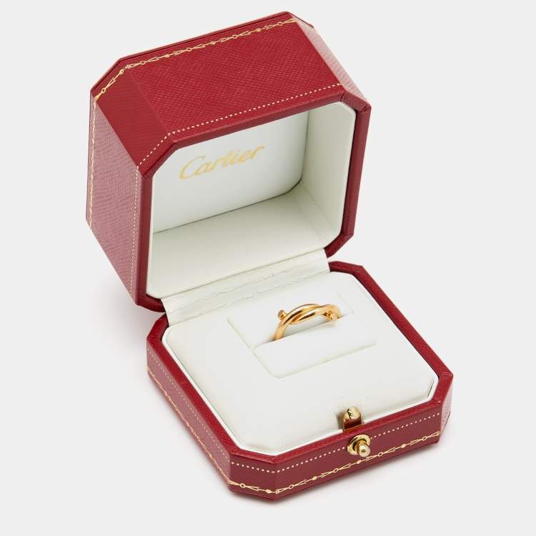 Pre Owned Cartier Entrelacés 18k Yellow Gold Ring Size 48