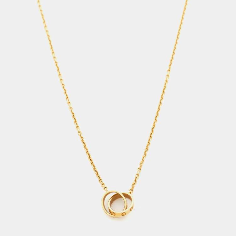 Cartier Love Interlocking Loop 18k Yellow Gold Chain Necklace Cartier 