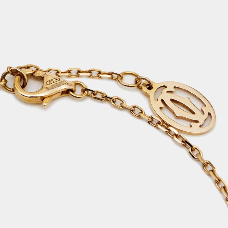 Pre Owned Cartier D'Amour Diamond 18k Rose Gold Small Model Bracelet