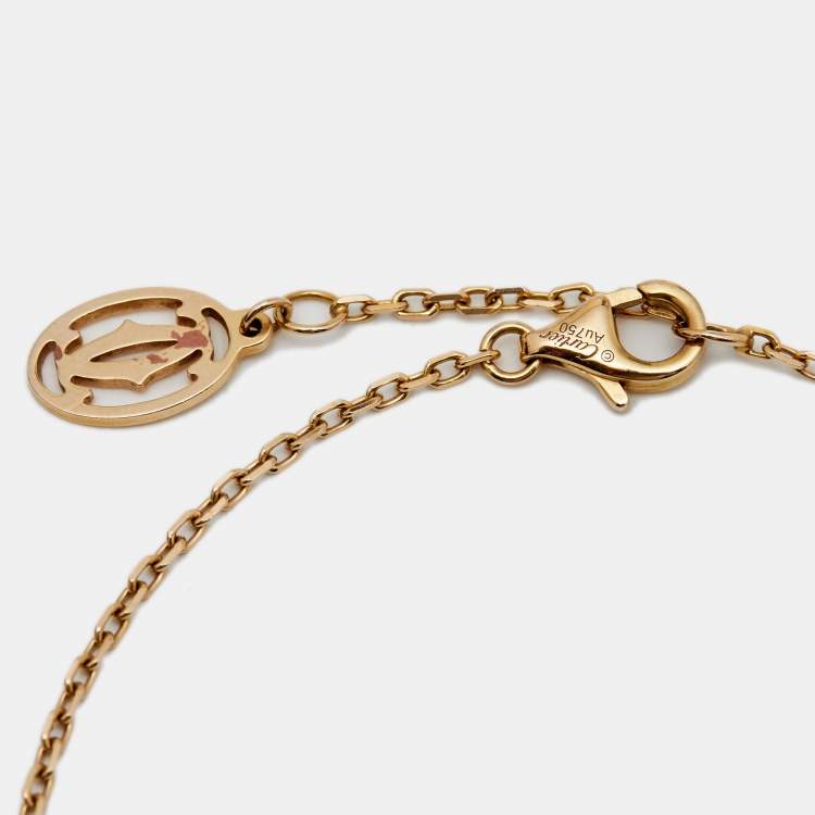 Pre Owned Cartier D'Amour Diamond 18k Rose Gold Small Model Bracelet