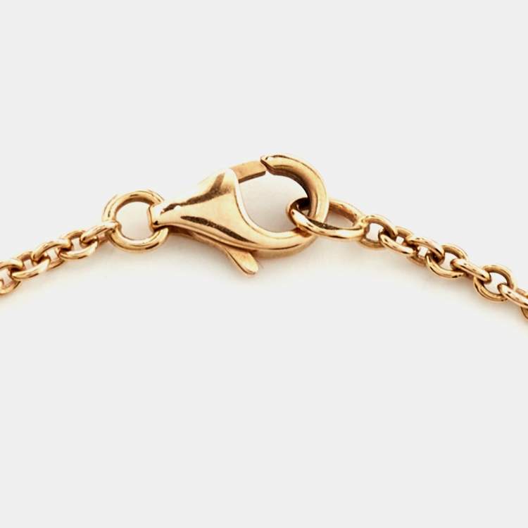 Pre Owned Cartier Love Interlocking Loop 18k Rose Gold Link Bracelet