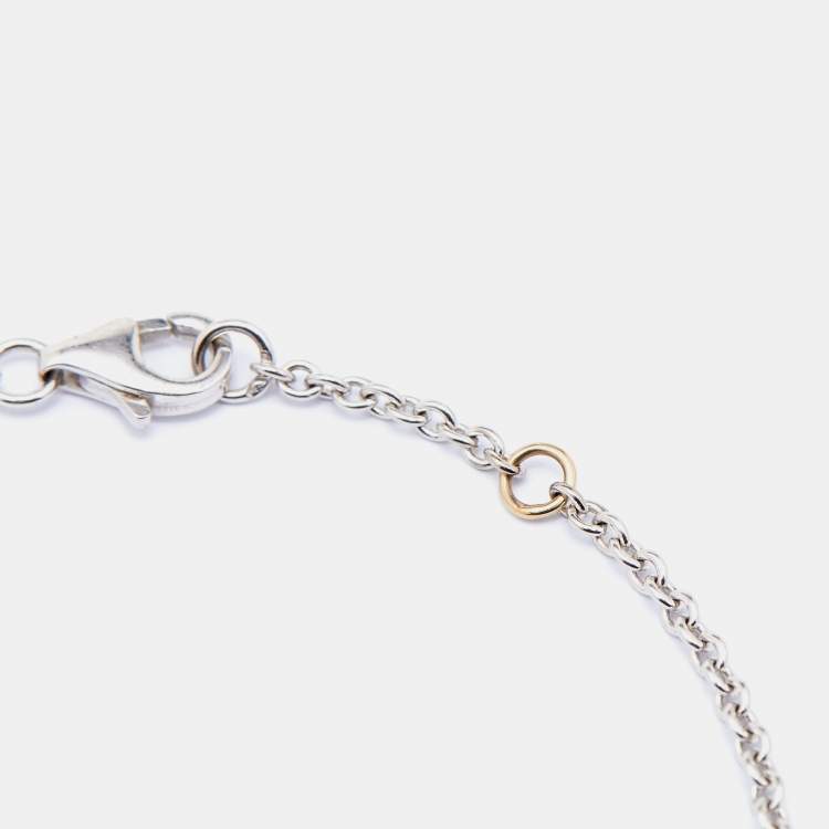 Pre Owned Cartier Love Interlocking Loops 18k White Gold Bracelet