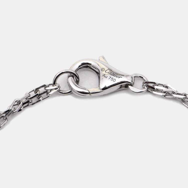 Pre Owned Cartier Love  Diamonds 18k White Gold Bracelet