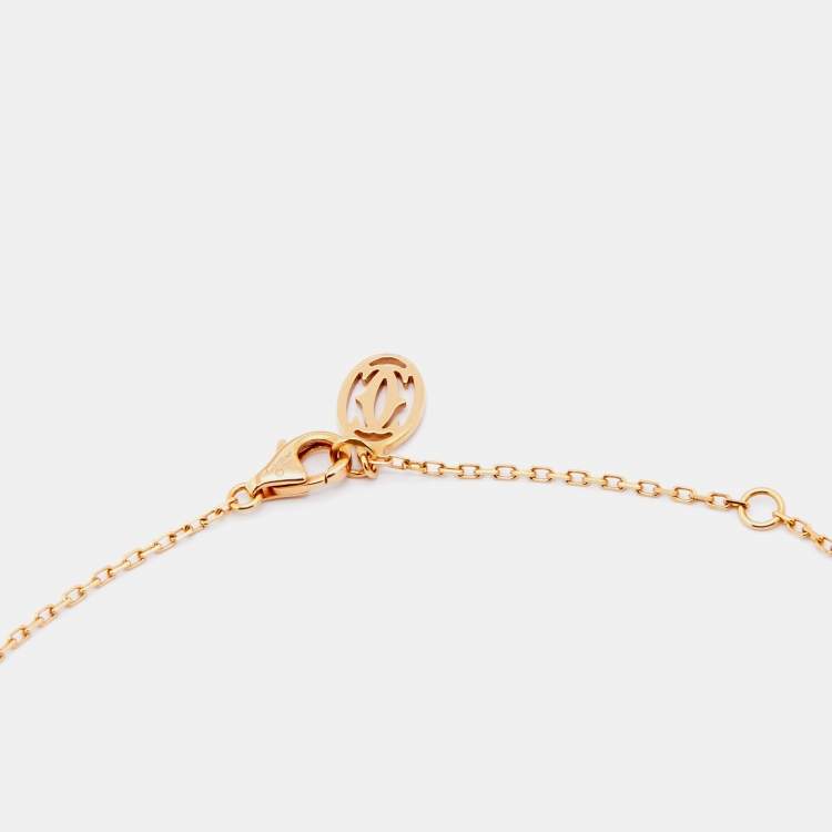 Pre Owned Cartier D'Amour Pink Sapphire 18k Rose Gold Chain Necklace
