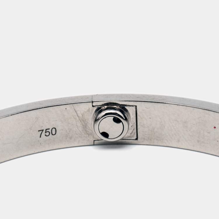 Pre Owned Cartier Love 18k White Gold Bracelet 18