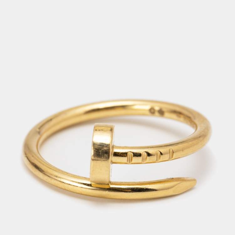 Pre Owned Cartier Juste Un Clou 18k Yellow Gold Small Model Ring Size 48