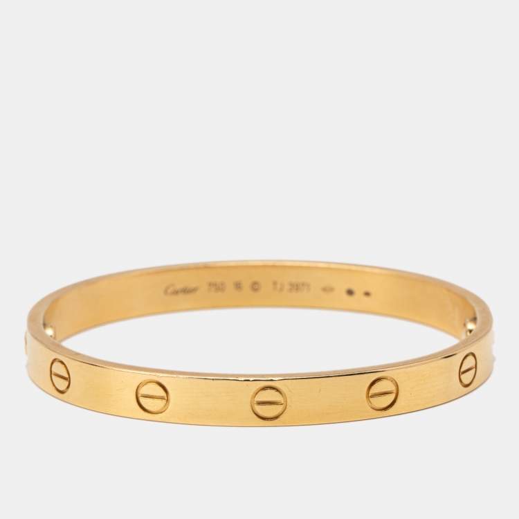 مملوكة مسبقًا Cartier Love 18k Yellow Gold Bracelet 16