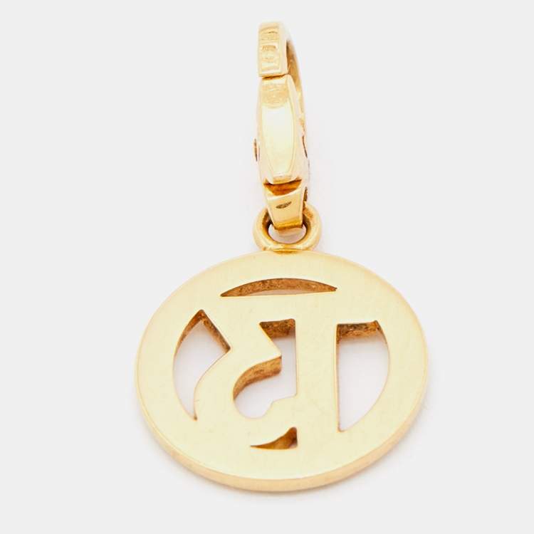 Pre Owned Cartier Number 13 18k Yellow Gold Pendant