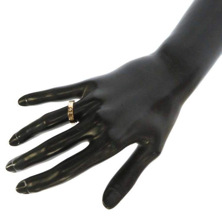 Pre Owned Cartier Love 18K Rose Gold Diamond Ring EU 50