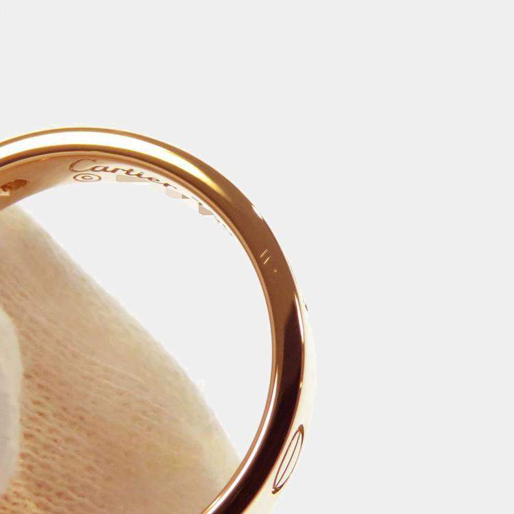 Pre Owned Cartier Love 18K Rose Gold Diamond Ring EU 50