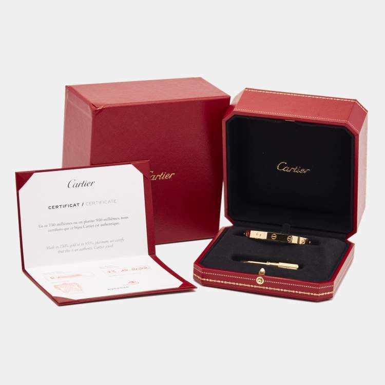 Pre Owned Cartier Love 18k Yellow Gold Bracelet 16