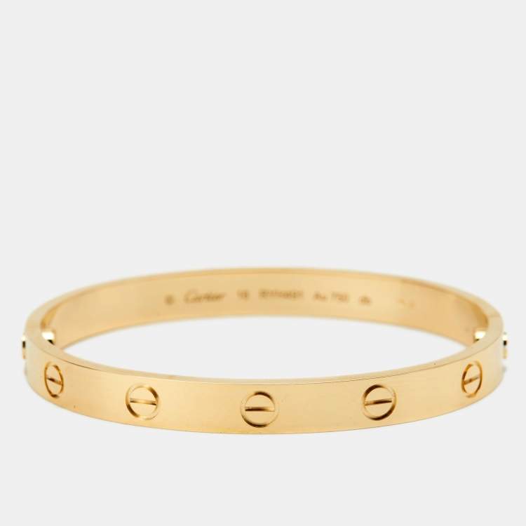 Pre Owned Cartier Love 18k Yellow Gold Bracelet 16