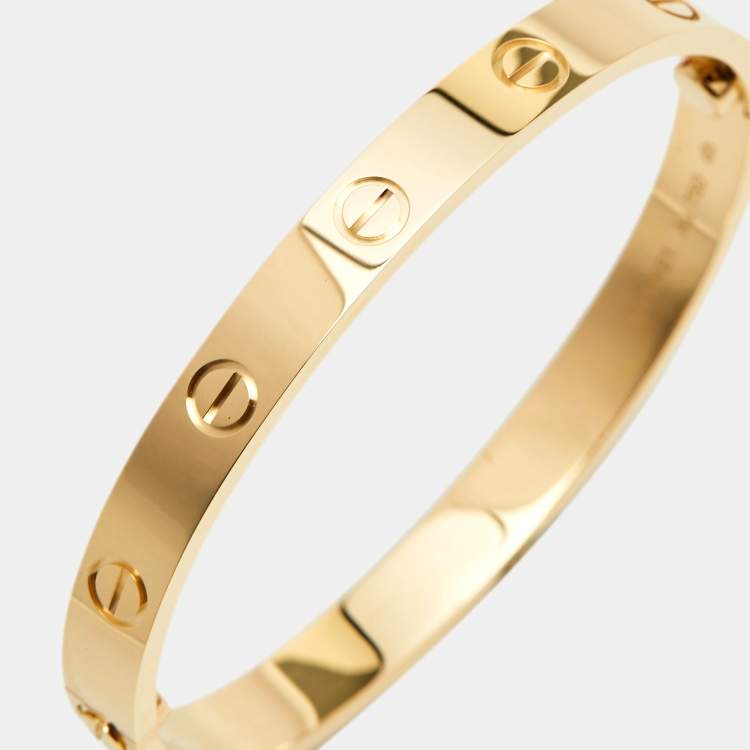 Pre Owned Cartier Love 18k Yellow Gold Bracelet 16