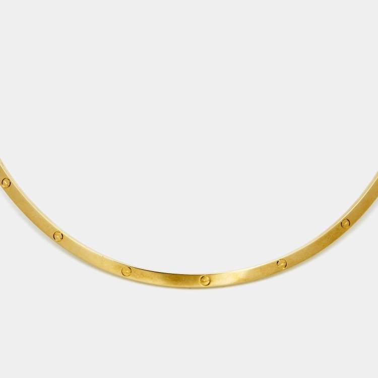 Pre Owned Cartier Love 18k Yellow Gold Necklace