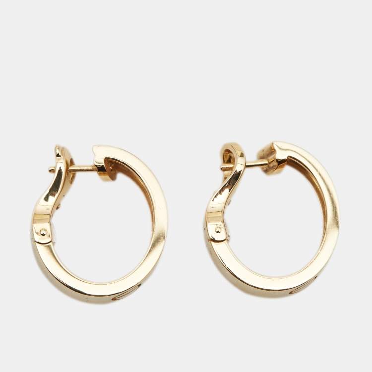 Pre Owned Cartier Love 18k Yellow Gold Hoop Earrings