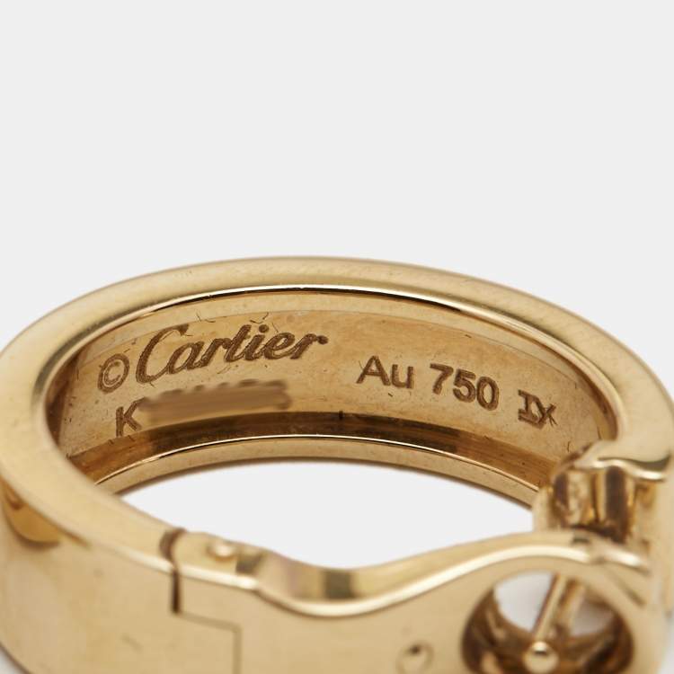 Pre Owned Cartier Love 18k Yellow Gold Hoop Earrings