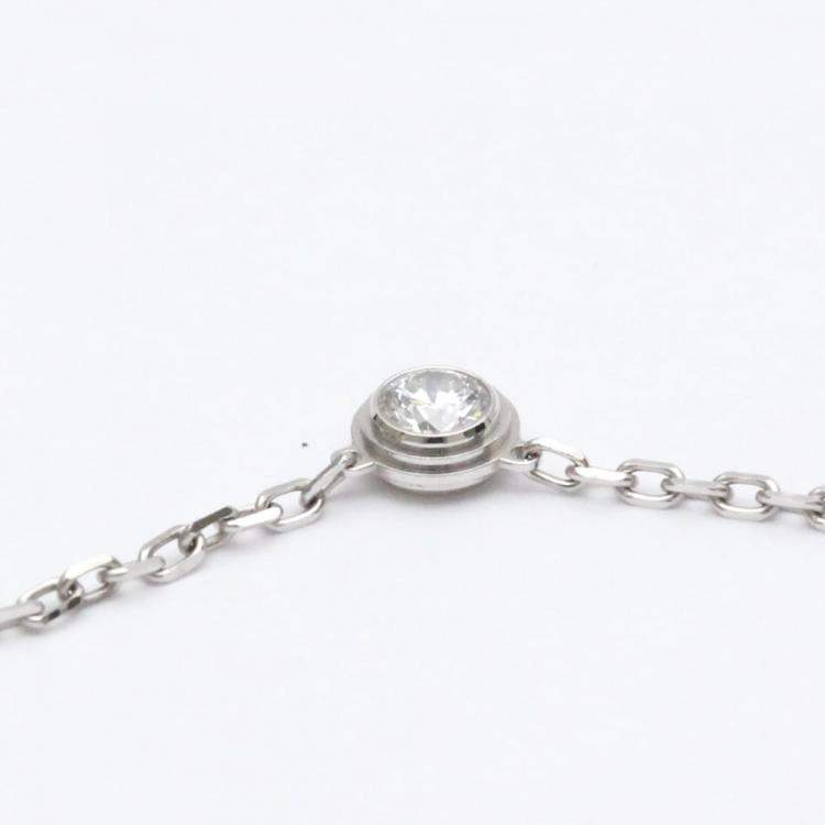 Pre Owned Cartier D'amour Small 18K White Gold Diamond Necklace