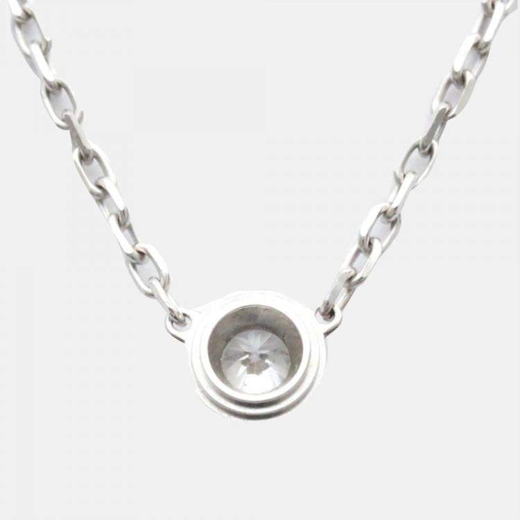 Pre Owned Cartier D'amour Small 18K White Gold Diamond Necklace