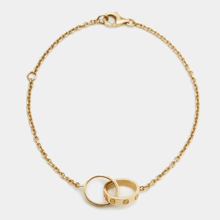 مملوكة مسبقًا Cartier Love Interlocking Loop 18K Yellow Gold Bracelet
