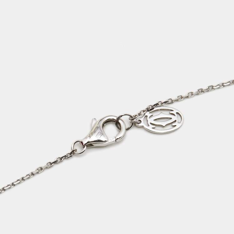 Pre Owned Cartier d'Amour Diamond 18k White Gold XS Model Necklace