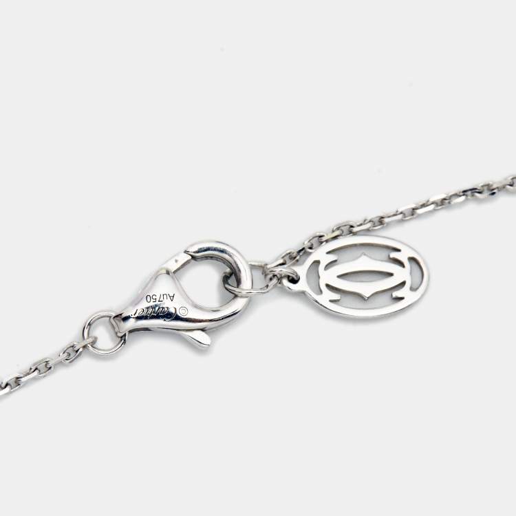 Pre Owned Cartier d'Amour Diamond 18k White Gold XS Model Necklace