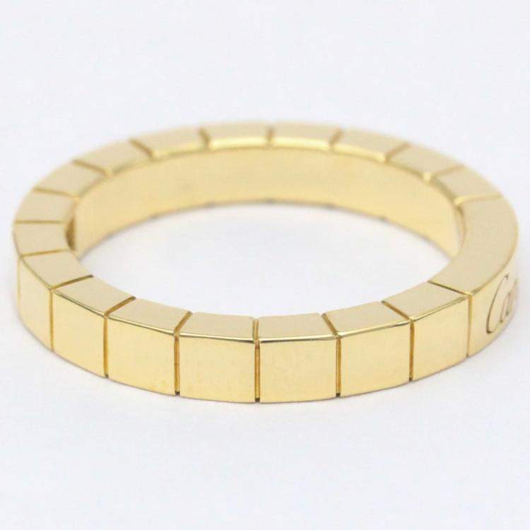 Pre Owned Cartier Lanieres Yellow Gold Diamond Ring EU 51