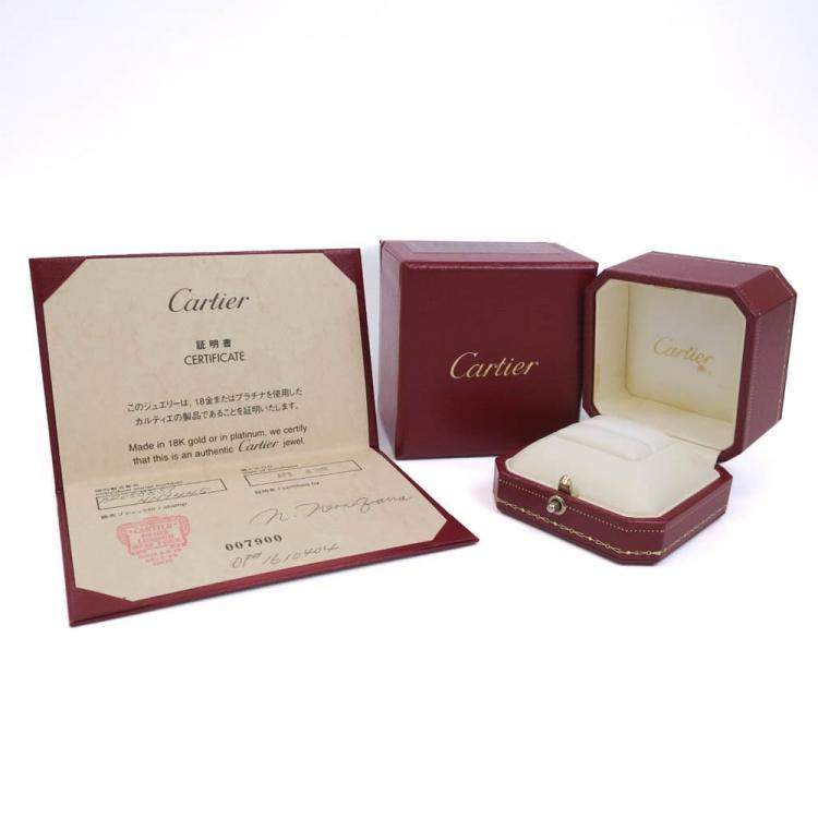 Pre Owned Cartier Lanieres Yellow Gold Diamond Ring EU 51