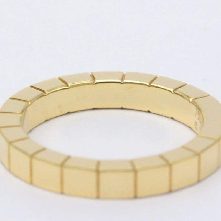 Pre Owned Cartier Lanieres Yellow Gold Diamond Ring EU 51
