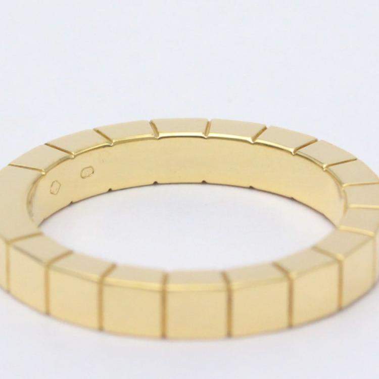Pre Owned Cartier Lanieres Yellow Gold Diamond Ring EU 51