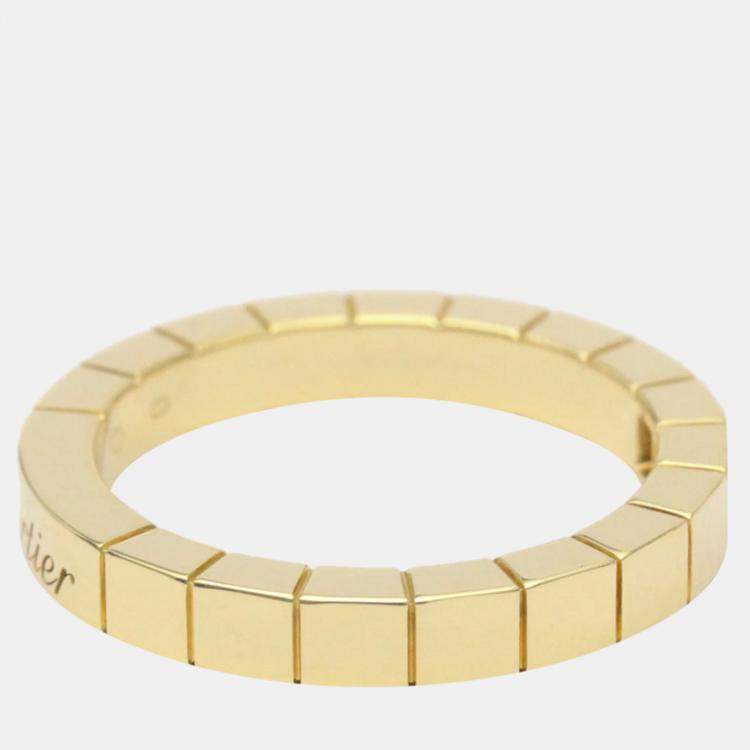 Pre Owned Cartier Lanieres Yellow Gold Diamond Ring EU 51