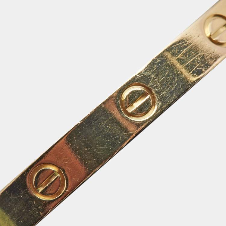 Pre Owned Cartier Love 18k Yellow Gold Bracelet 17