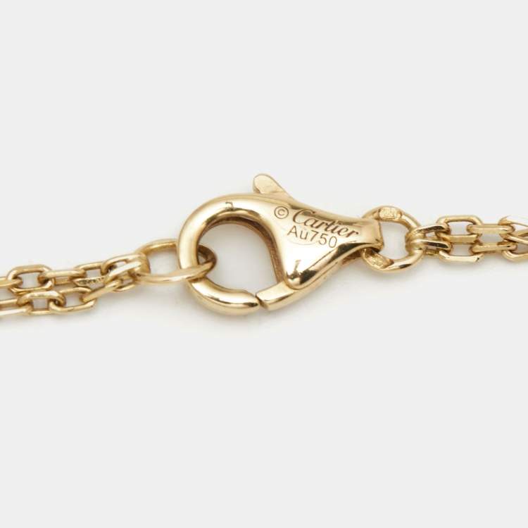 مملوكة مسبقًا Cartier Love Diamond 18k Yellow Gold Necklace