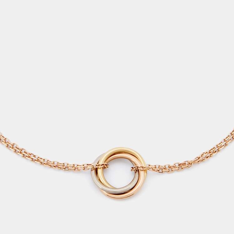 Pre Owned Cartier Trinity 18k Three Tone Gold Bracelet