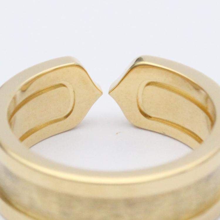 Pre Owned Cartier C De Cartier Vintage 18K Yellow Gold Ring EU 50