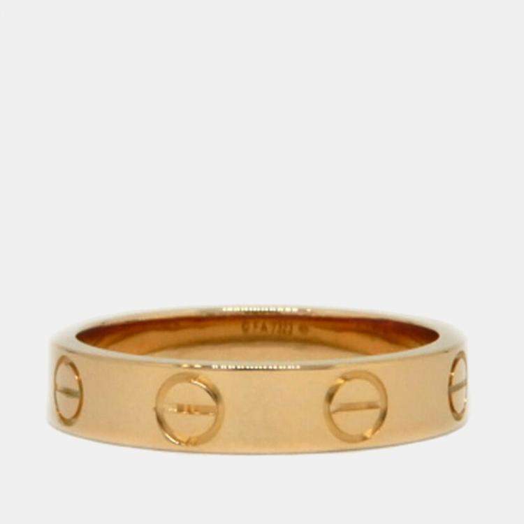 Pre Owned Cartier Love 18K Rose Gold Ring EU 47