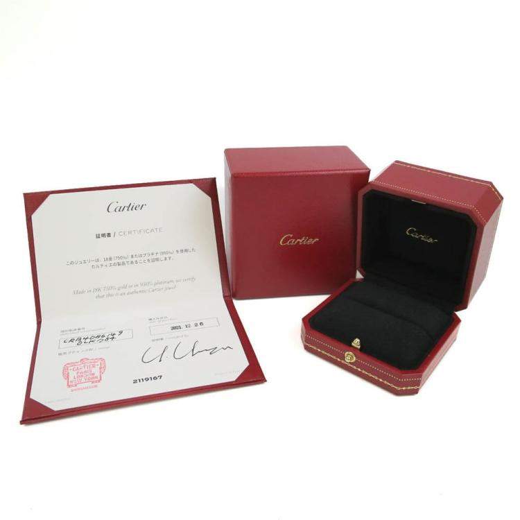 Pre Owned Cartier Trinity Small 18K Yellow Rose and White Gold Ring EU 49