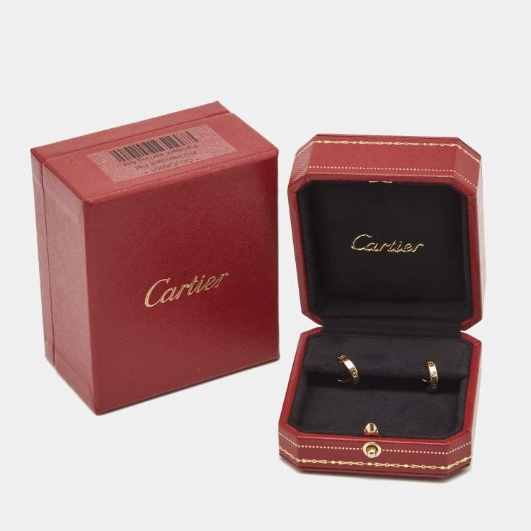 Pre Owned Cartier Love 18k Rose Gold Earrings