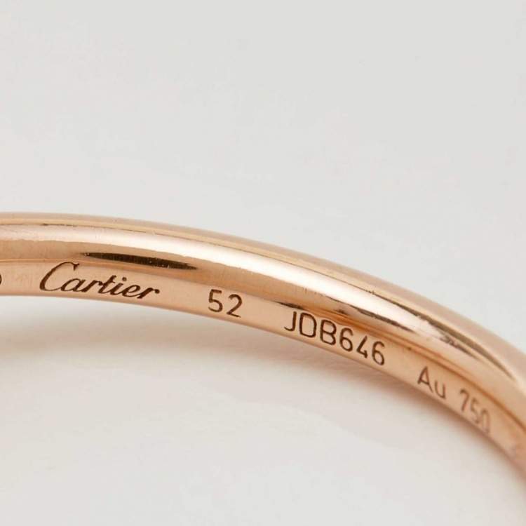 Pre Owned Cartier Juste Un Clou 18k Rose Gold Small Model Ring Size 52