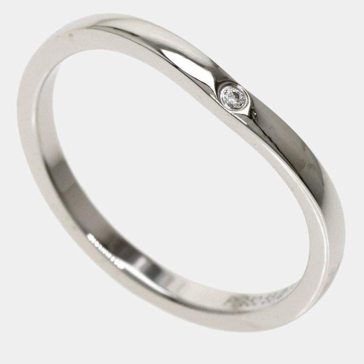 Pre Owned Cartier Ballerine Platinum Diamond Ring EU 55