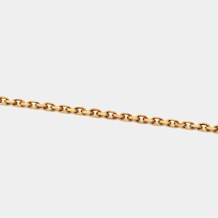 Pre Owned Cartier C de Cartier Heart 18k Yellow Gold Necklace