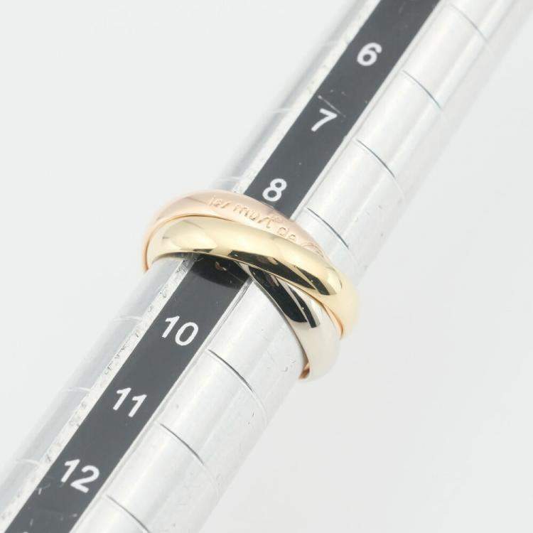 Pre Owned Cartier Les Must de Cartier 18K Yellow Rose and White Gold Ring EU 49