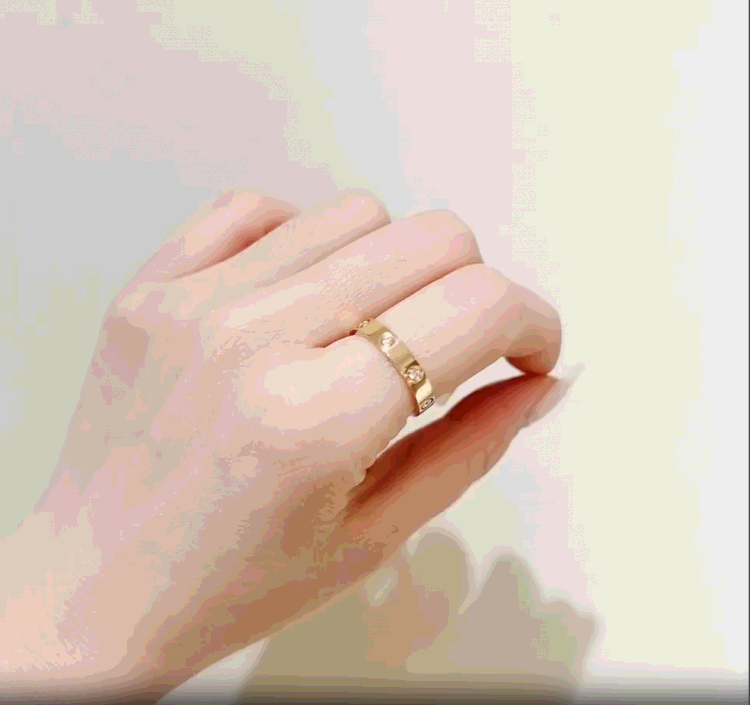 مملوكة مسبقًا Cartier LOVE Wedding Ring Rose Gold with 8 Diamonds Size 56