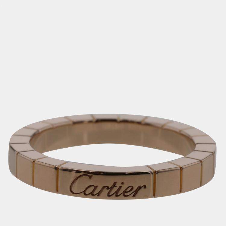 Pre Owned Cartier Lanieres 18K Rose Gold Ring EU 53