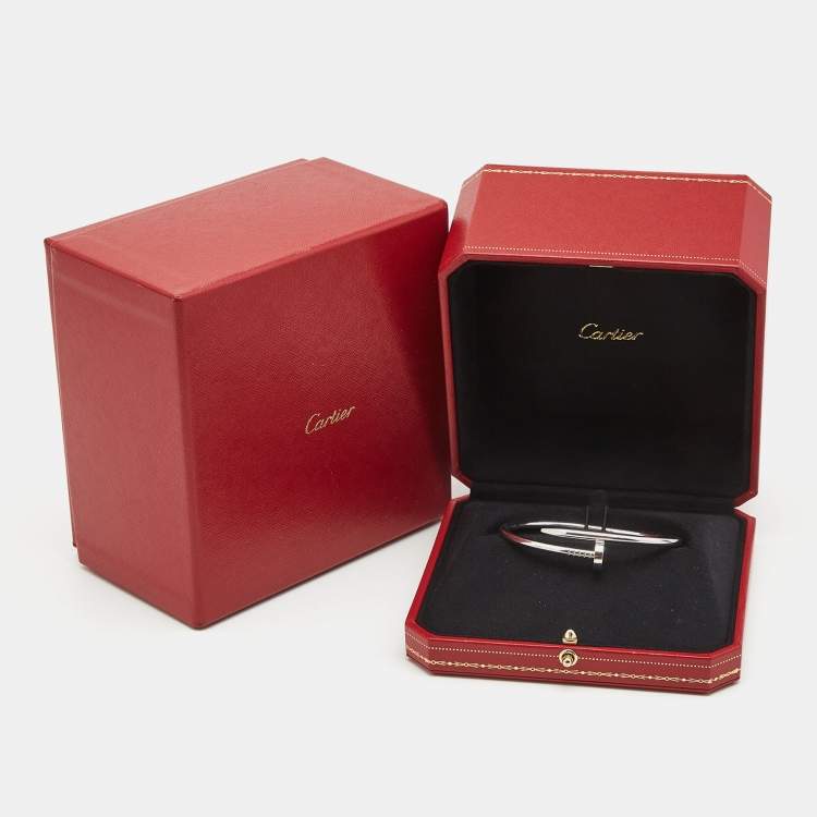 Pre Owned Cartier Juste Un Clou 18k White Gold Bracelet 18