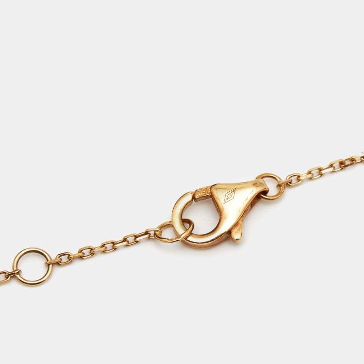 مملوكة مسبقًا Cartier Amulette de Cartier Mother of Pearl Diamond 18k Yellow Gold XS Model Bracelet