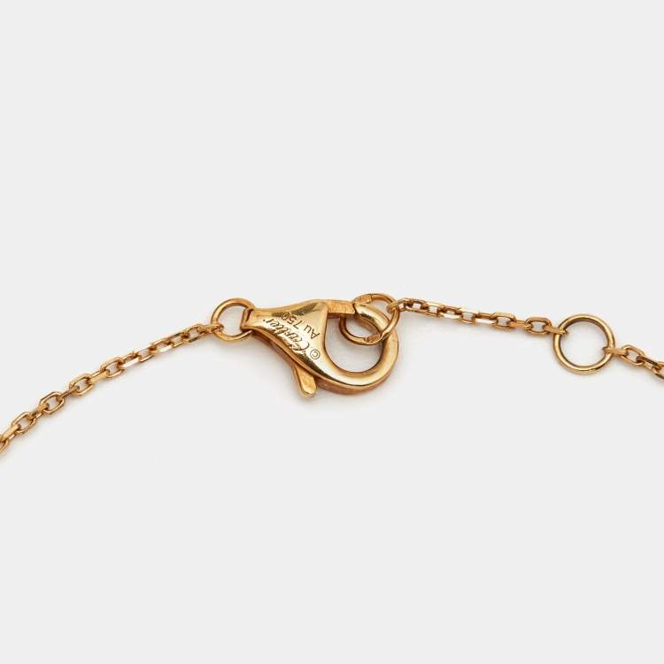 مملوكة مسبقًا Cartier Amulette de Cartier Mother of Pearl Diamond 18k Yellow Gold XS Model Bracelet