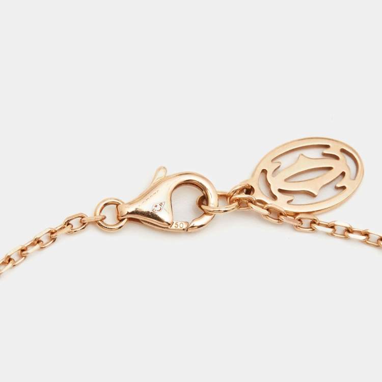 مملوكة مسبقًا Cartier D'Amour Diamond Pink Sapphire 18k Rose Gold Bracelet