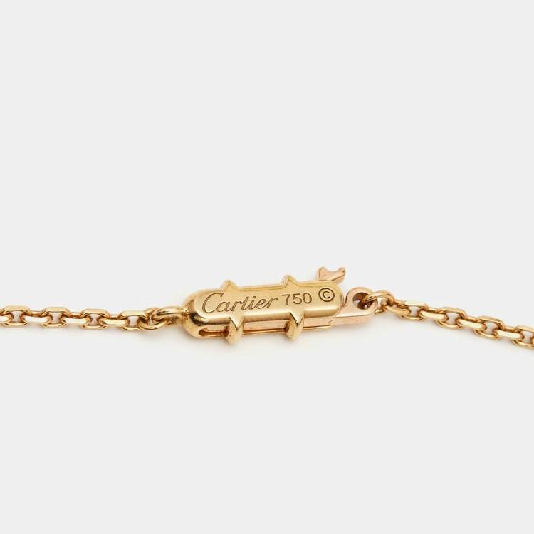 Pre Owned Cartier 1895  Diamond 18k Yellow Gold Necklace