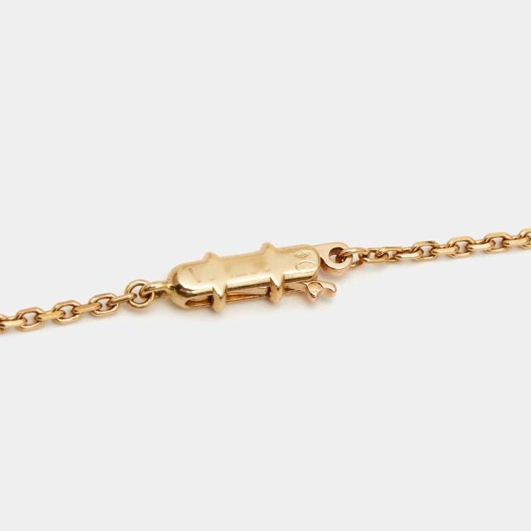 Pre Owned Cartier 1895  Diamond 18k Yellow Gold Necklace